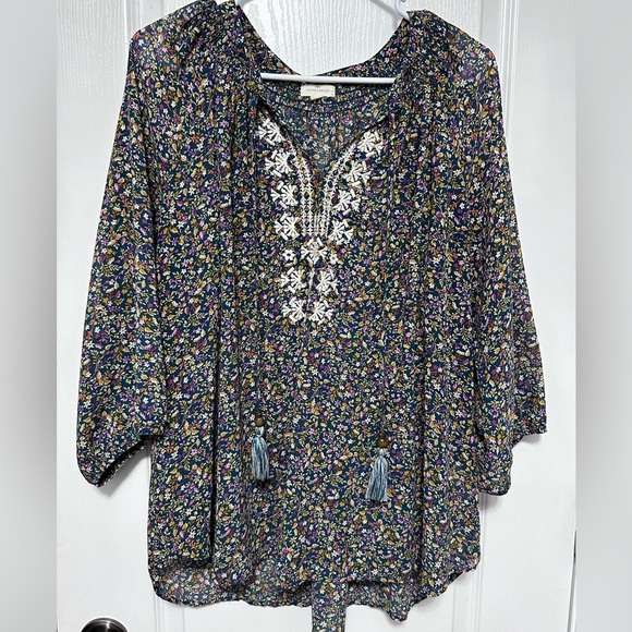 mason & belle Tops - Floral Embroidered Women's Top